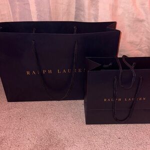 Ralph Lauren Black and Gold Shopper Bags (comes with both bags pictured)